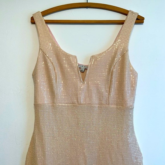 Beige Sequin Dress, Size L - Picture 1 of 6